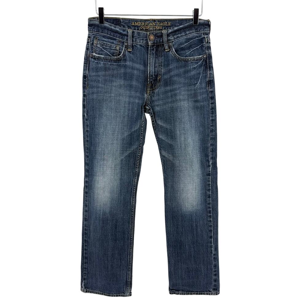 American Eagle Original Straight Jeans Womens 29 / 30 Med Wash 100% Cotton